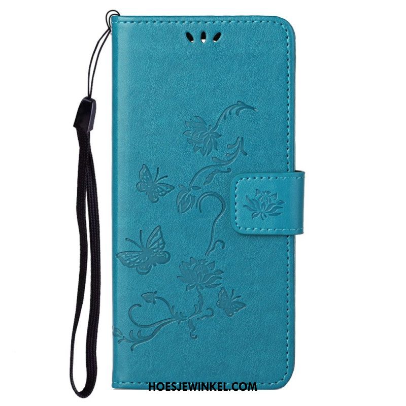 Folio-hoesje voor Samsung Galaxy S23 5G Vlinders En Bloemen