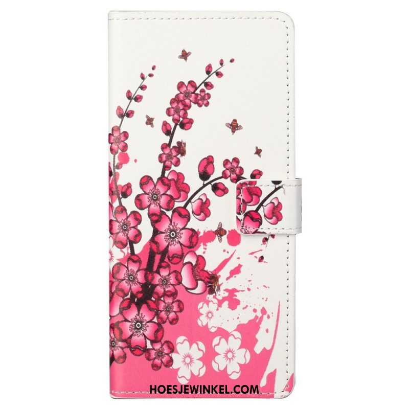 Folio-hoesje voor Samsung Galaxy S23 Plus 5G Tropische Bloemen