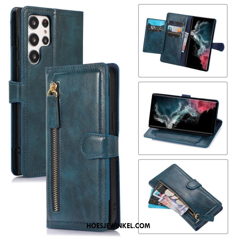 Folio-hoesje voor Samsung Galaxy S23 Ultra 5G Vintage Portemonnee