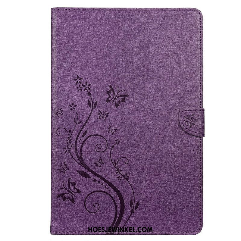 Folio-hoesje voor Samsung Galaxy Tab S8 Plus / Tab S7 Plus Bloemen Vlinders