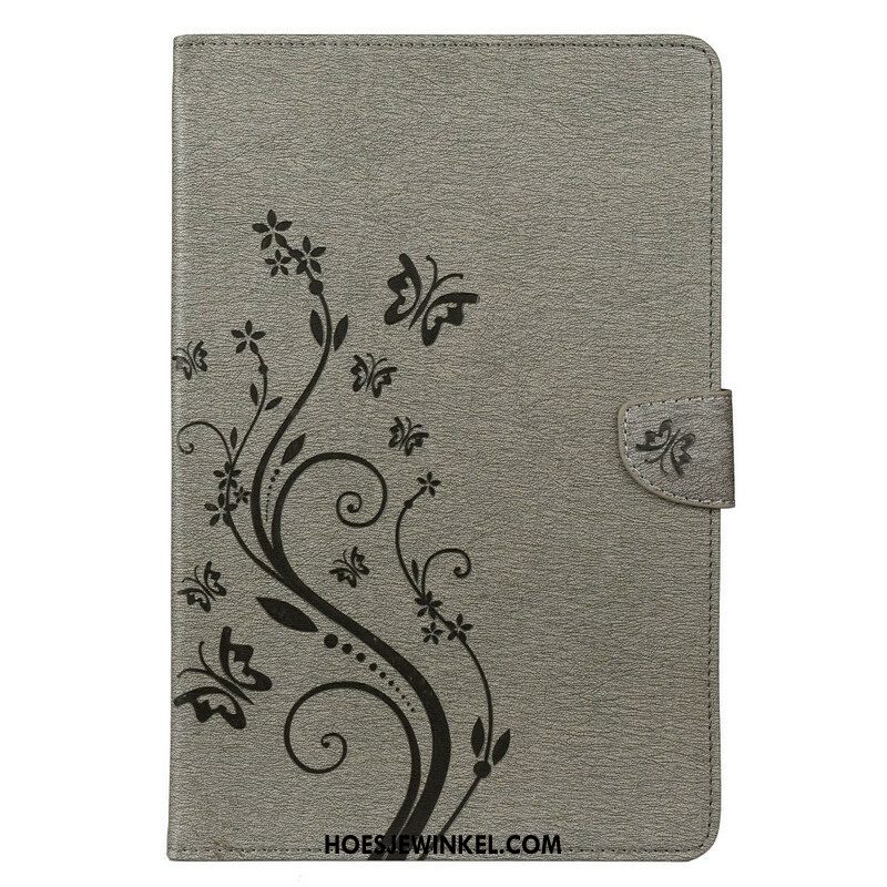 Folio-hoesje voor Samsung Galaxy Tab S8 / Tab S7 Bloemen Vlinders