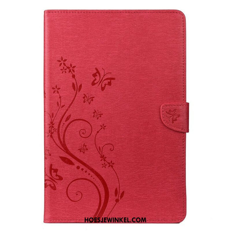 Folio-hoesje voor Samsung Galaxy Tab S8 / Tab S7 Bloemen Vlinders