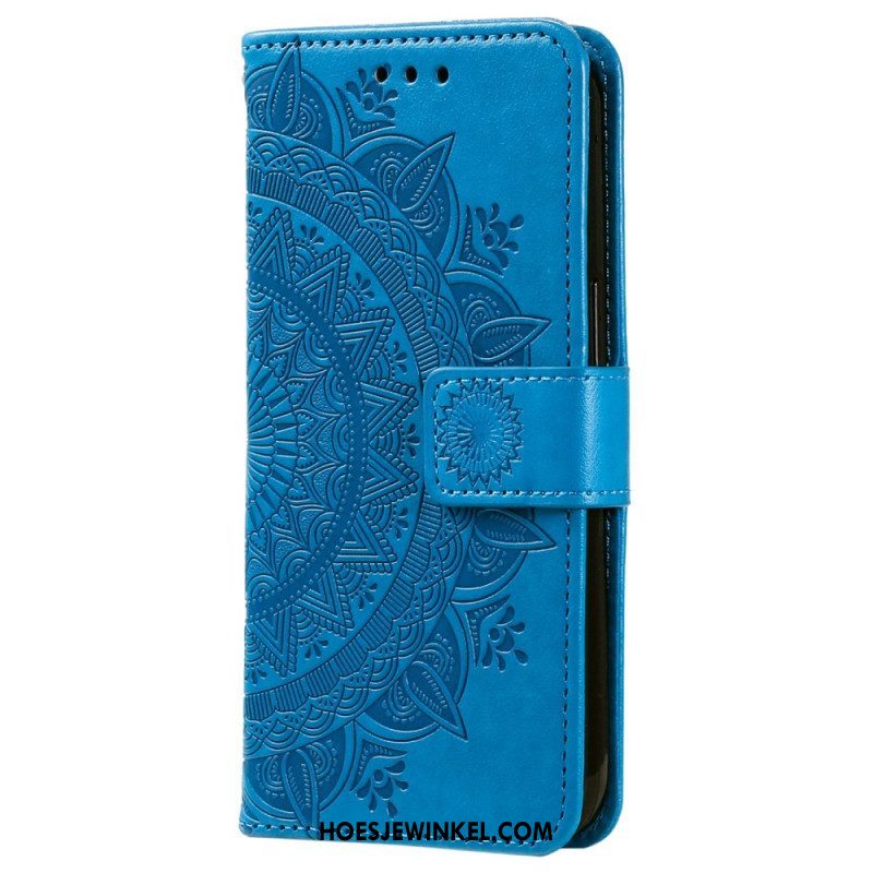 Folio-hoesje voor Sony Xperia 5 IV Met Ketting Strappy Zon Mandala
