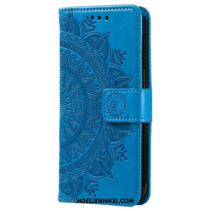 Folio-hoesje voor Sony Xperia 5 IV Met Ketting Strappy Zon Mandala