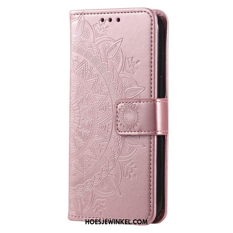 Folio-hoesje voor Sony Xperia 5 IV Met Ketting Strappy Zon Mandala