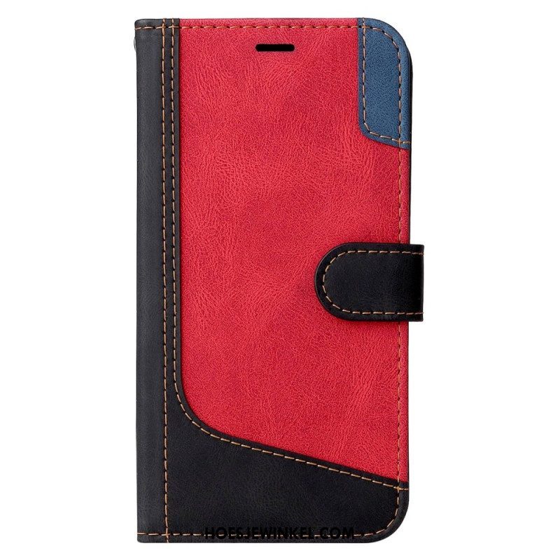 Folio-hoesje voor Xiaomi 12 / 12X Met Ketting Driekleurige Riem