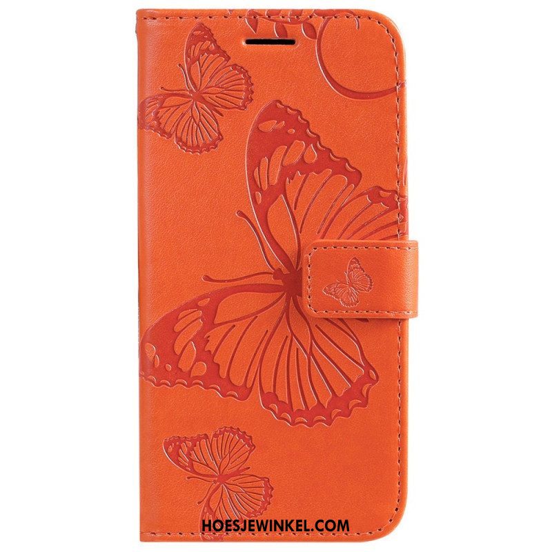 Folio-hoesje voor Xiaomi 12 / 12X Met Ketting Gigantische Riemvlinders