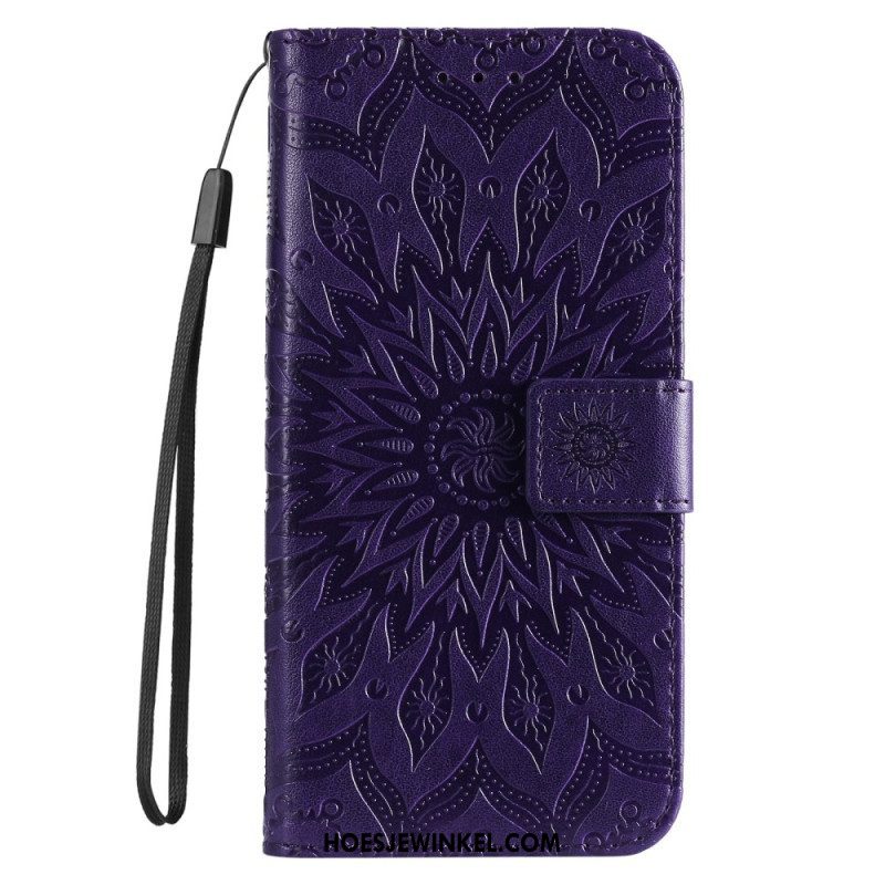 Folio-hoesje voor Xiaomi 12 Lite Mandala Zon Met Lanyard