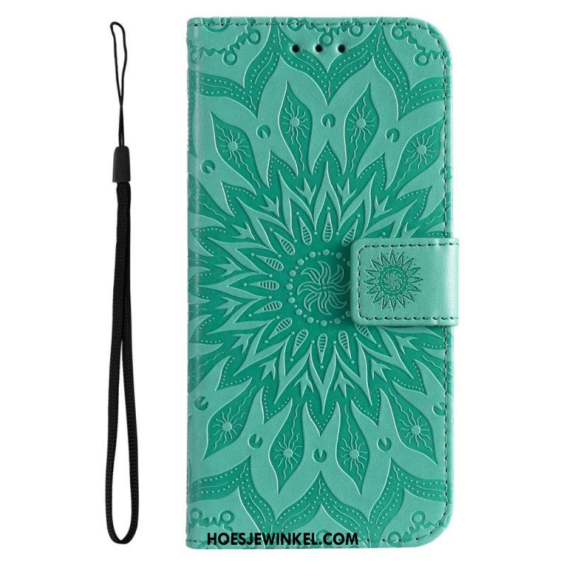 Folio-hoesje voor Xiaomi 12 Lite Mandala Zon Met Lanyard