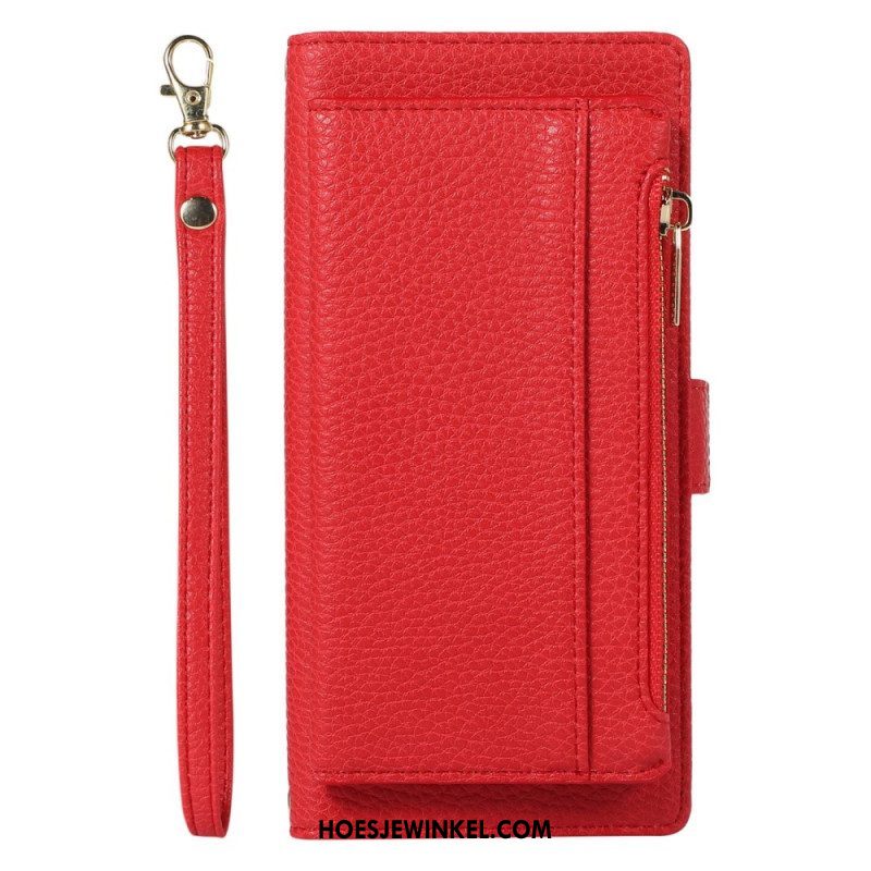 Folio-hoesje voor Xiaomi 12 Lite Portemonnee Leren Afneembare Portemonnee En Lanyard