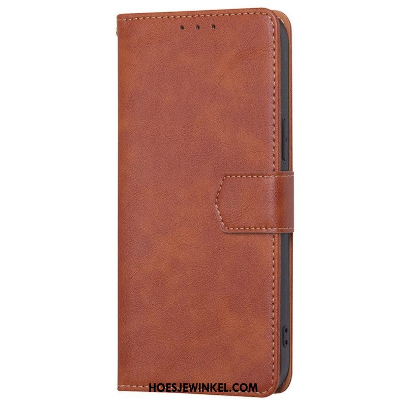 Folio-hoesje voor Xiaomi 12T / 12T Pro Couture-leereffect