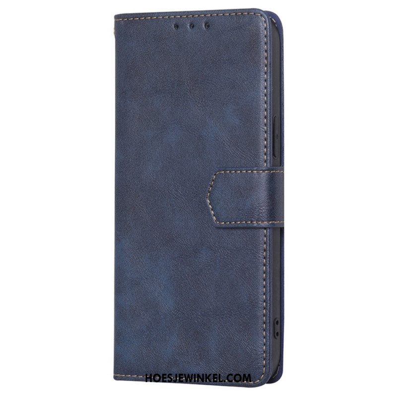 Folio-hoesje voor Xiaomi 12T / 12T Pro Couture-leereffect