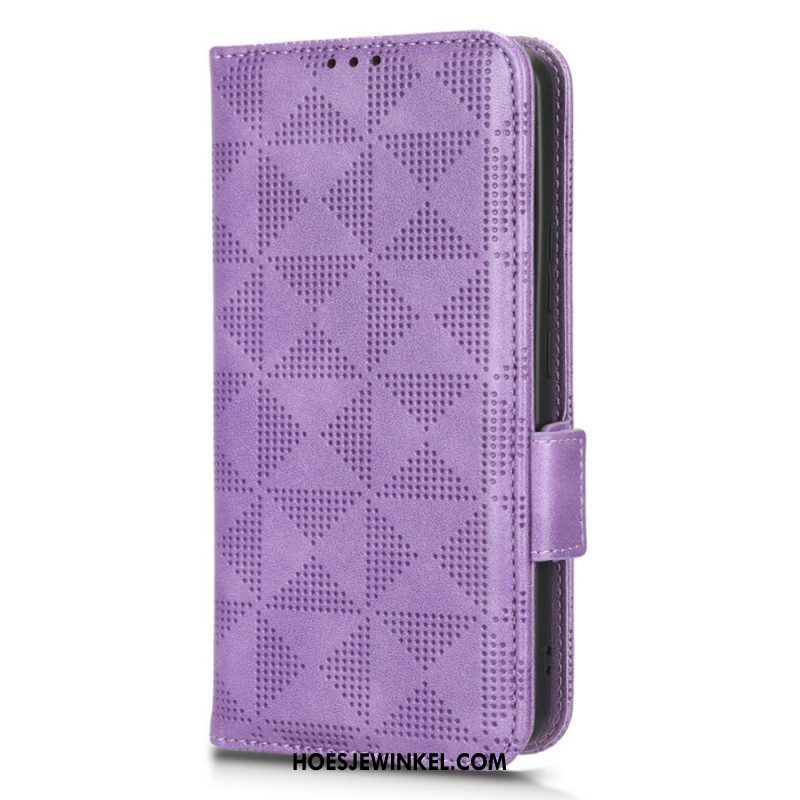 Folio-hoesje voor Xiaomi 12T / 12T Pro Driehoeken In Retrostijl