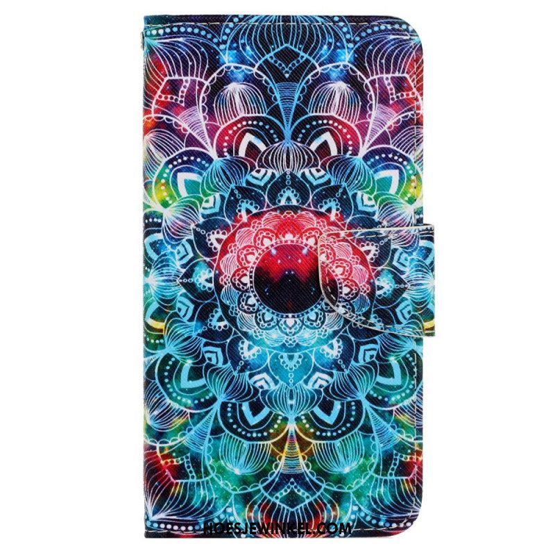 Folio-hoesje voor Xiaomi 12T / 12T Pro Met Ketting Flitsende Strappy Mandala