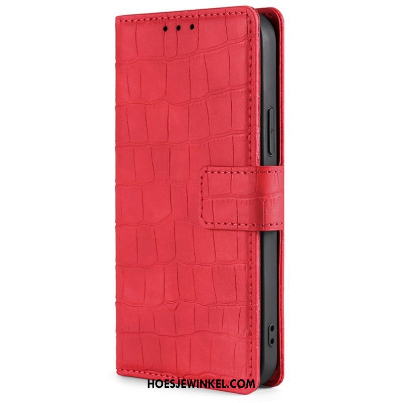 Folio-hoesje voor Xiaomi 12T / 12T Pro Skin-touch-krokodil