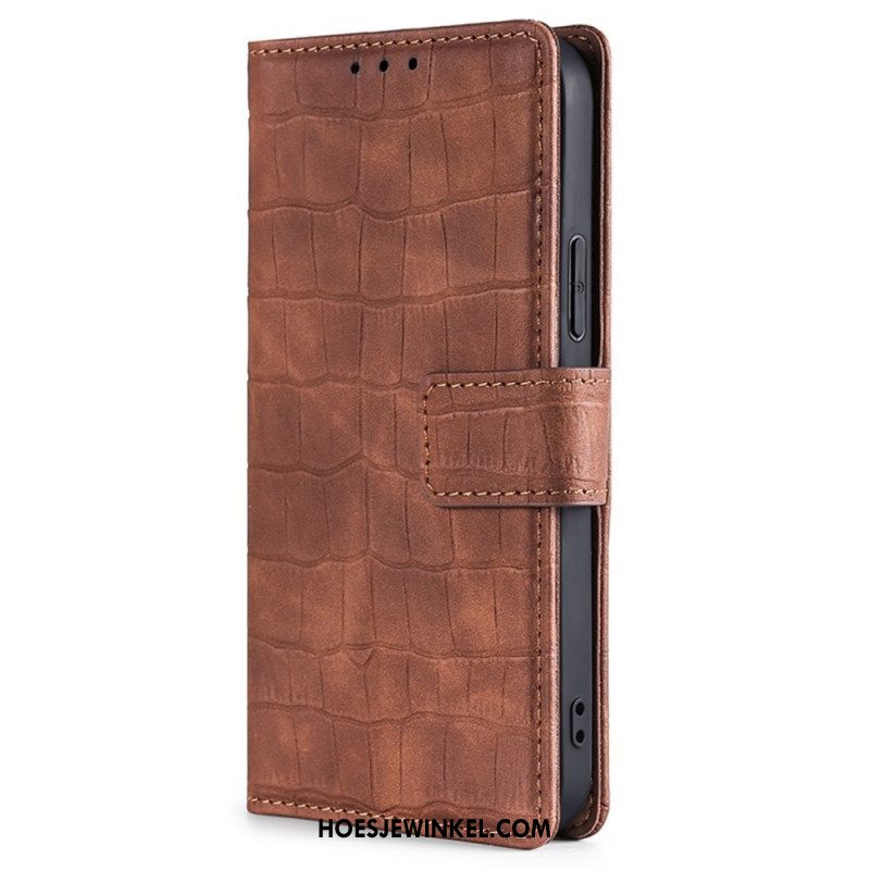 Folio-hoesje voor Xiaomi 12T / 12T Pro Skin-touch-krokodil