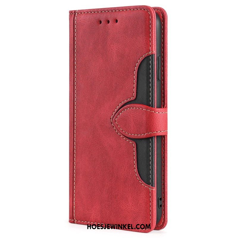 Folio-hoesje voor Xiaomi 13 Imitatieleer Bicolor Stijlvol