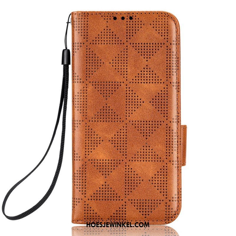 Folio-hoesje voor Xiaomi 13 Lite Driehoeken Met Lanyard