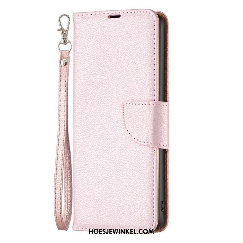 Folio-hoesje voor Xiaomi 13 Lite Lychee Schuine Sluiting