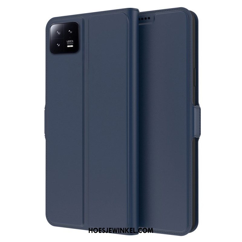 Folio-hoesje voor Xiaomi 13 Pro Slank Leereffect