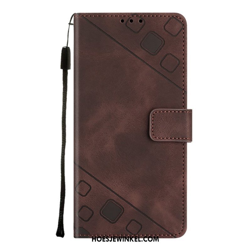 Folio-hoesje voor Xiaomi Redmi A1 Met Ketting Jaren 70-stijl Met Bandjes