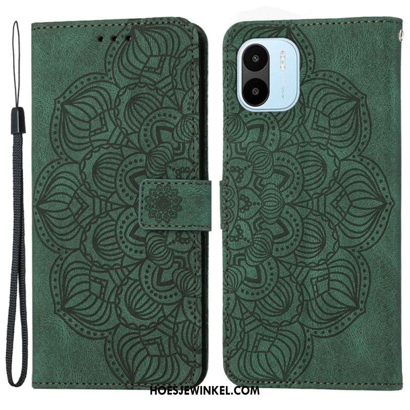 Folio-hoesje voor Xiaomi Redmi A1 Met Ketting Strakke Mandala