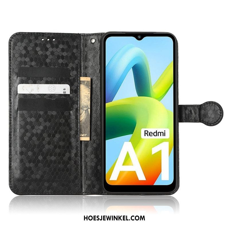 Folio-hoesje voor Xiaomi Redmi A1 Met Ketting Strappy-patroon In 3d