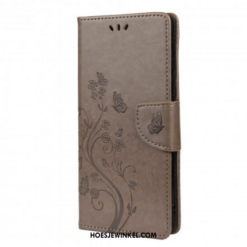 Folio-hoesje voor Xiaomi Redmi Note 10 / 10S Aziatische Vlinders En Bloemen