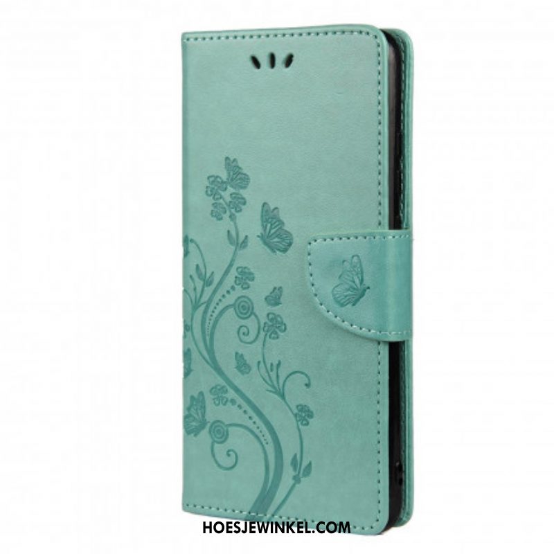 Folio-hoesje voor Xiaomi Redmi Note 10 / 10S Aziatische Vlinders En Bloemen