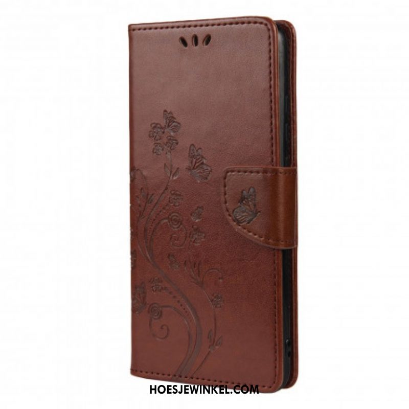 Folio-hoesje voor Xiaomi Redmi Note 10 / 10S Aziatische Vlinders En Bloemen