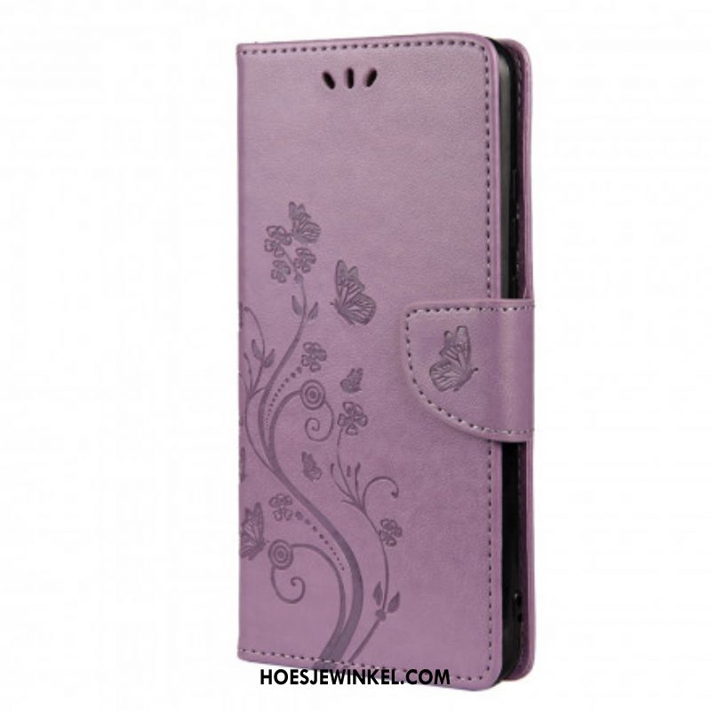 Folio-hoesje voor Xiaomi Redmi Note 10 / 10S Aziatische Vlinders En Bloemen