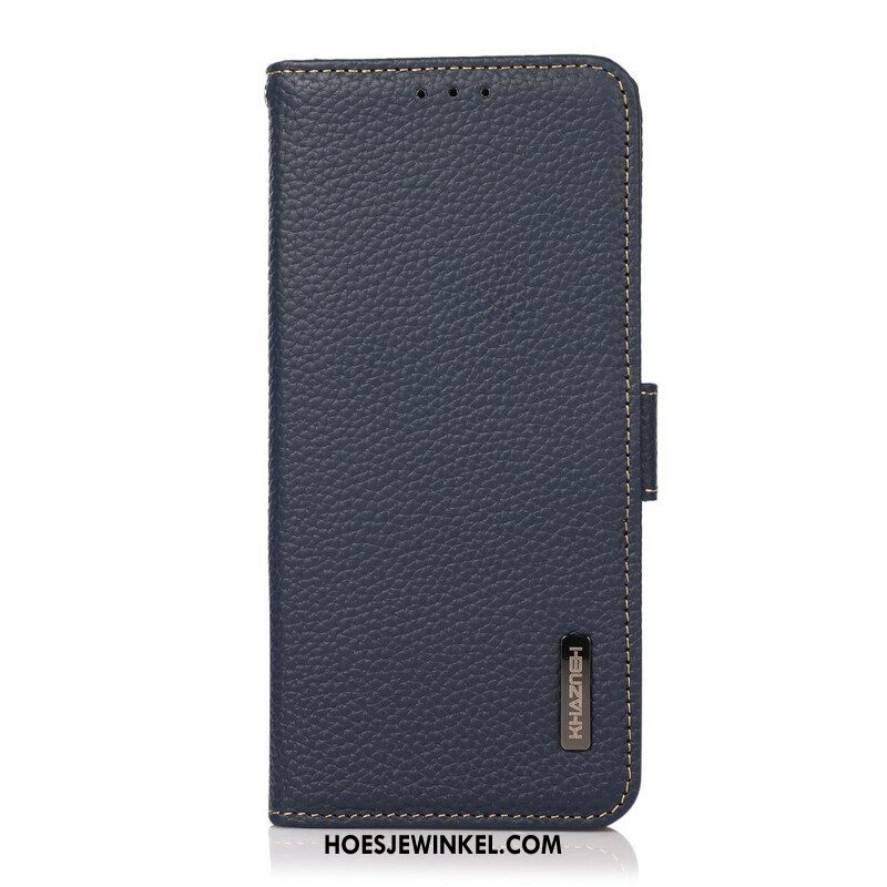 Folio-hoesje voor Xiaomi Redmi Note 10 / 10S Lychee Leer Khazneh Rfid