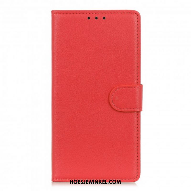 Folio-hoesje voor Xiaomi Redmi Note 10 / 10S Premium Litchi-leereffect