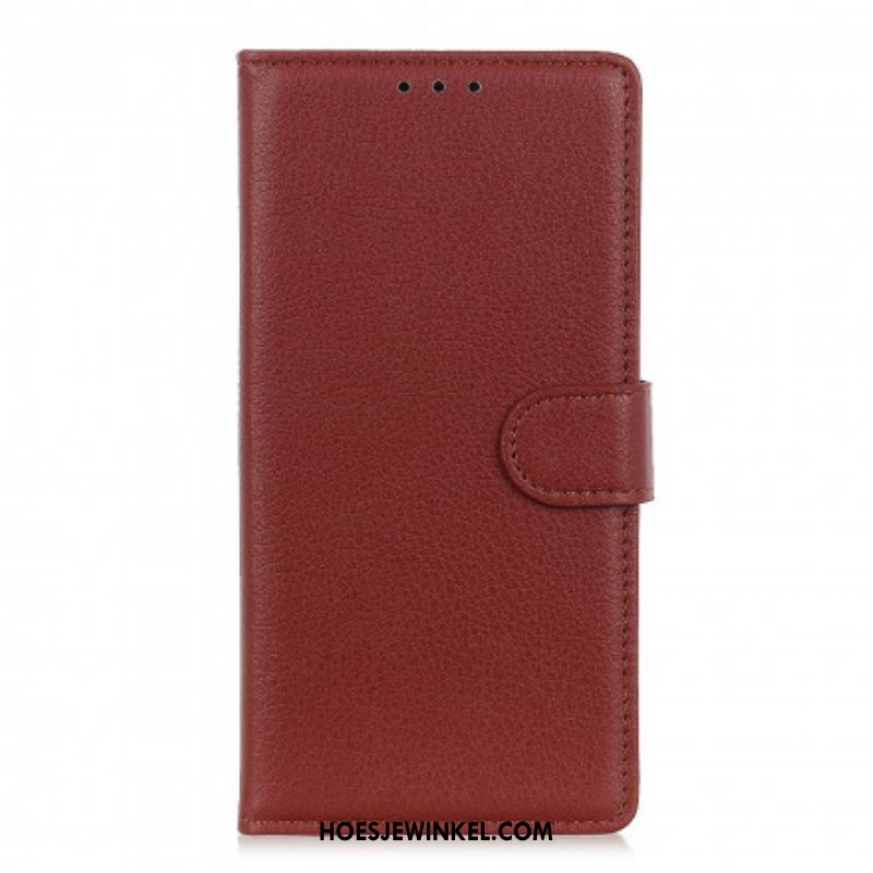 Folio-hoesje voor Xiaomi Redmi Note 10 / 10S Premium Litchi-leereffect