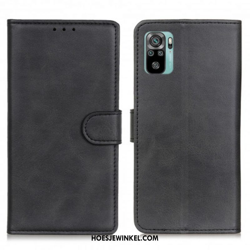 Folio-hoesje voor Xiaomi Redmi Note 10 / 10S Retro Mat Leereffect