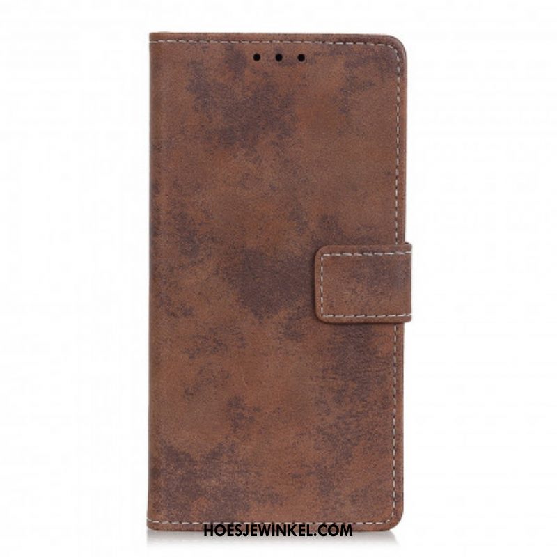 Folio-hoesje voor Xiaomi Redmi Note 10 / 10S Vintage Leereffect