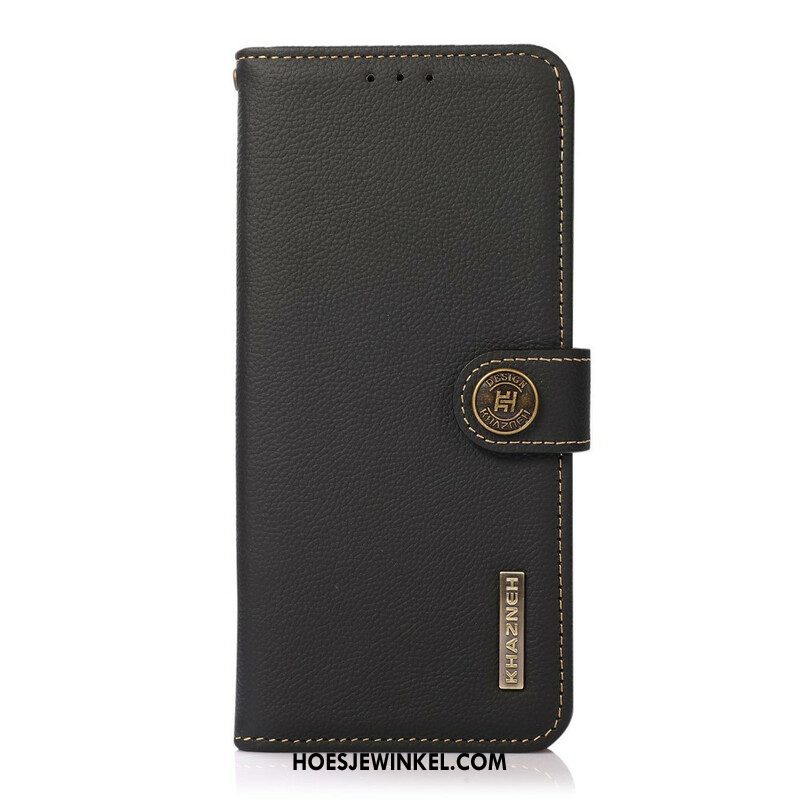 Folio-hoesje voor Xiaomi Redmi Note 10 5G Khazneh Rfid Echt Leer