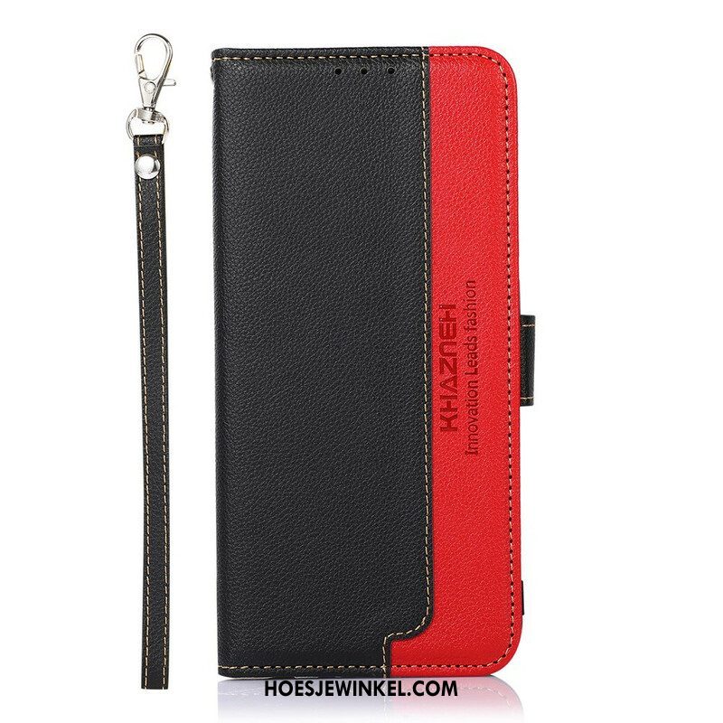 Folio-hoesje voor Xiaomi Redmi Note 10 5G Lychee-stijl Rfid