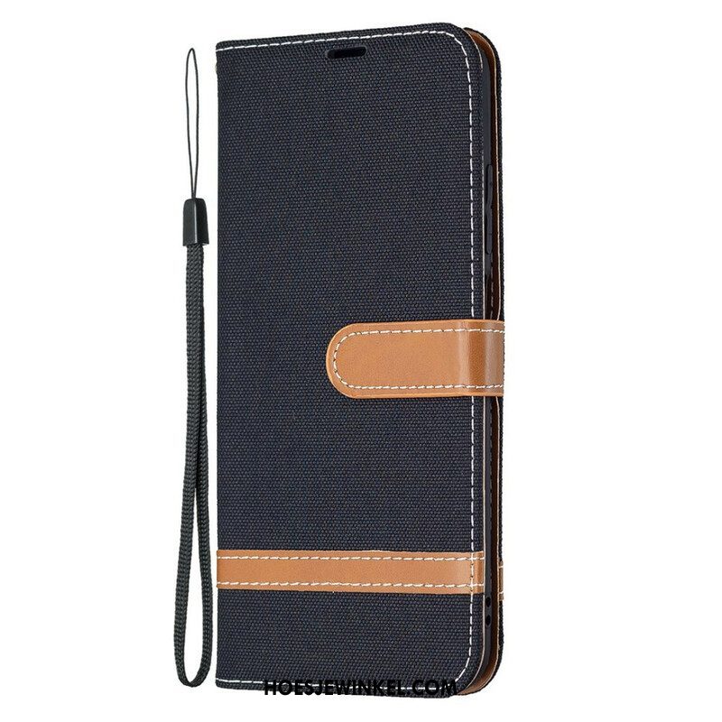 Folio-hoesje voor Xiaomi Redmi Note 10 5G Met Ketting Band Stof