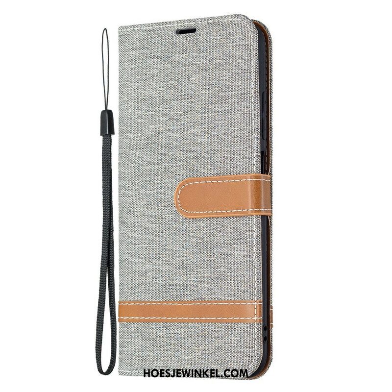 Folio-hoesje voor Xiaomi Redmi Note 10 5G Met Ketting Band Stof