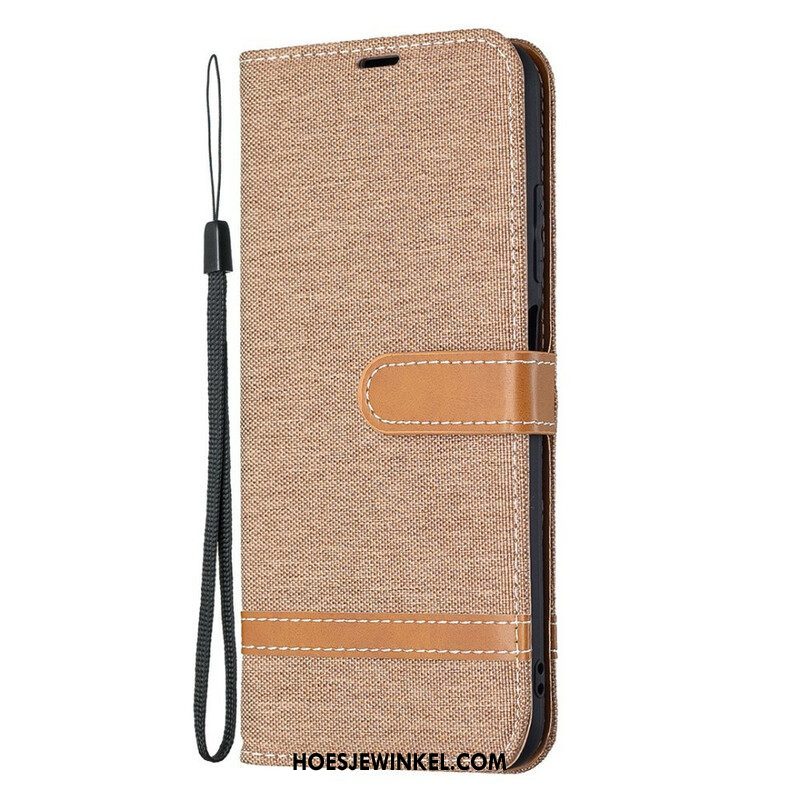 Folio-hoesje voor Xiaomi Redmi Note 10 5G Met Ketting Band Stof