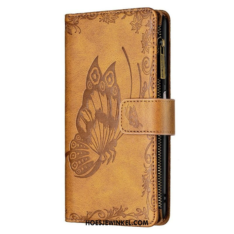 Folio-hoesje voor Xiaomi Redmi Note 10 5G Vlinderzak Met Ritssluiting