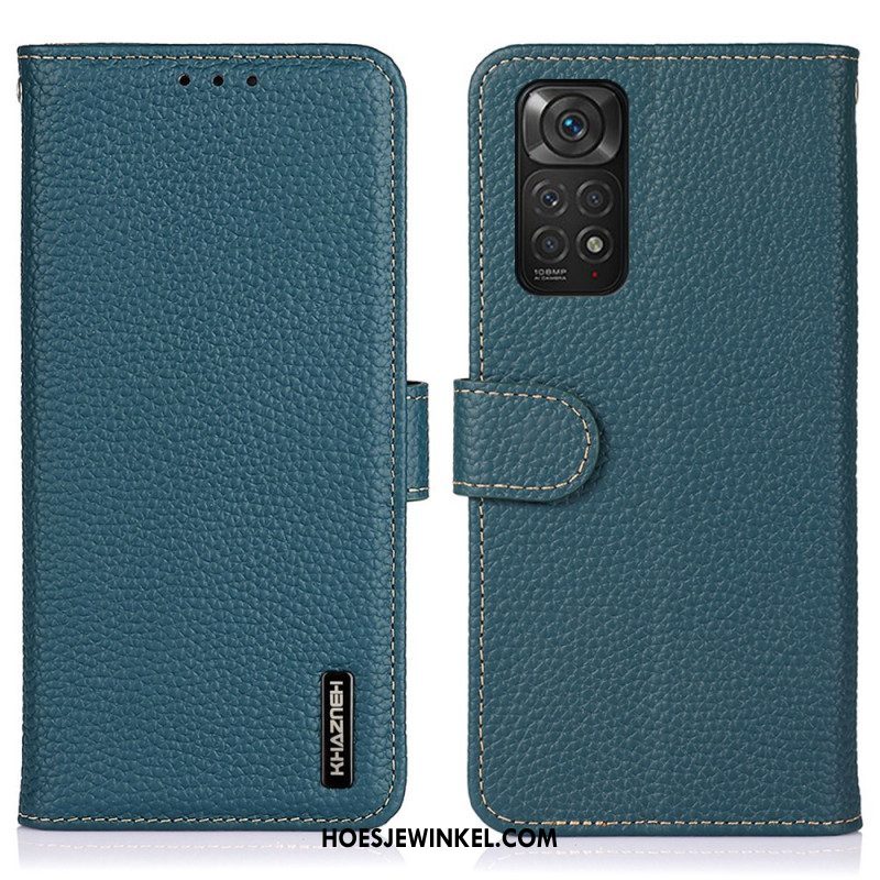 Folio-hoesje voor Xiaomi Redmi Note 11 / 11S Khazneh Lychee Leer