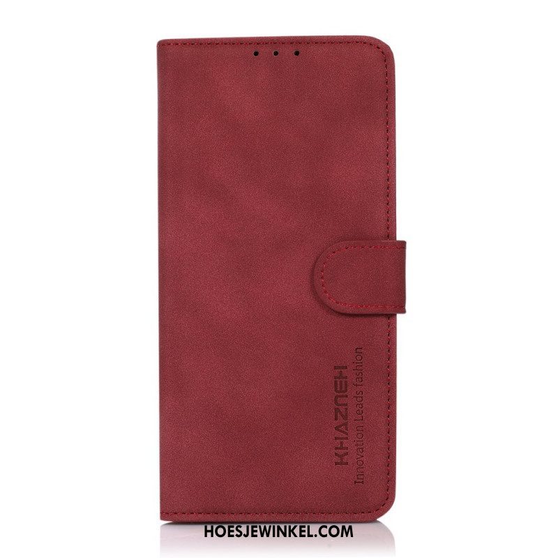 Folio-hoesje voor Xiaomi Redmi Note 11 / 11S Khazneh Modieus Leereffect