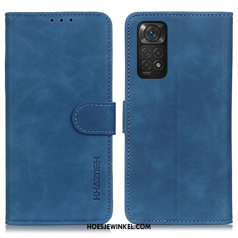 Folio-hoesje voor Xiaomi Redmi Note 11 / 11S Khazneh Vintage Leereffect