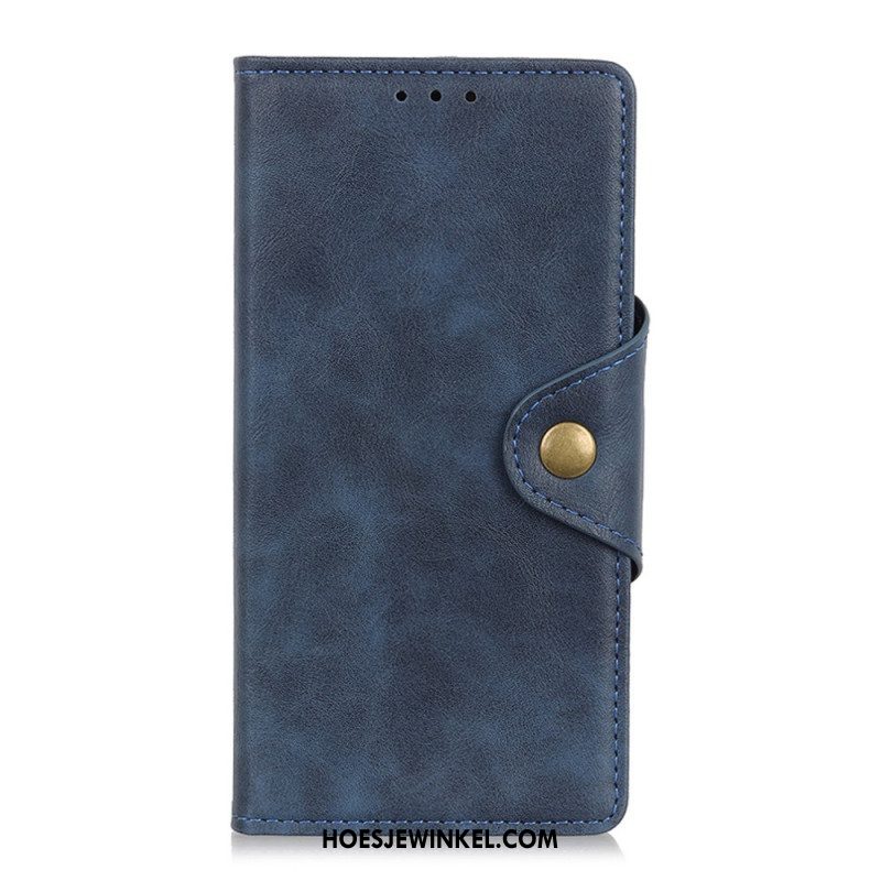 Folio-hoesje voor Xiaomi Redmi Note 11 / 11S Knoop Van Imitatieleer