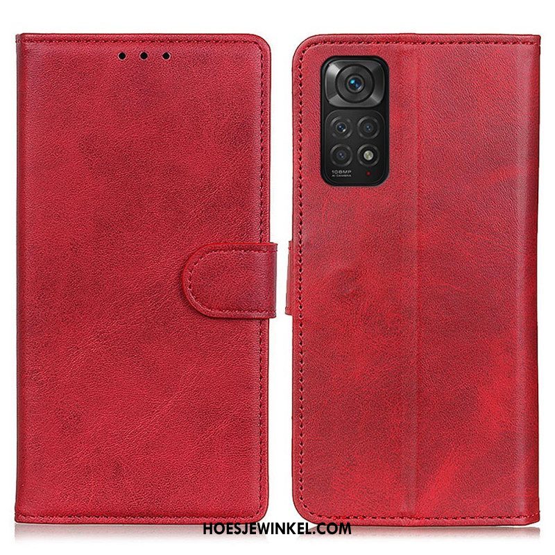 Folio-hoesje voor Xiaomi Redmi Note 11 / 11S Retro Mat Leereffect