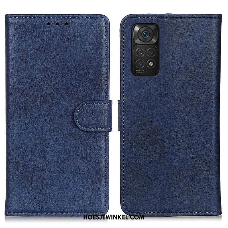 Folio-hoesje voor Xiaomi Redmi Note 11 / 11S Retro Mat Leereffect