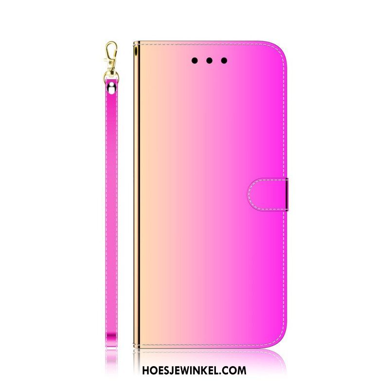 Folio-hoesje voor Xiaomi Redmi Note 11 / 11S Spiegelhoes Van Imitatieleer