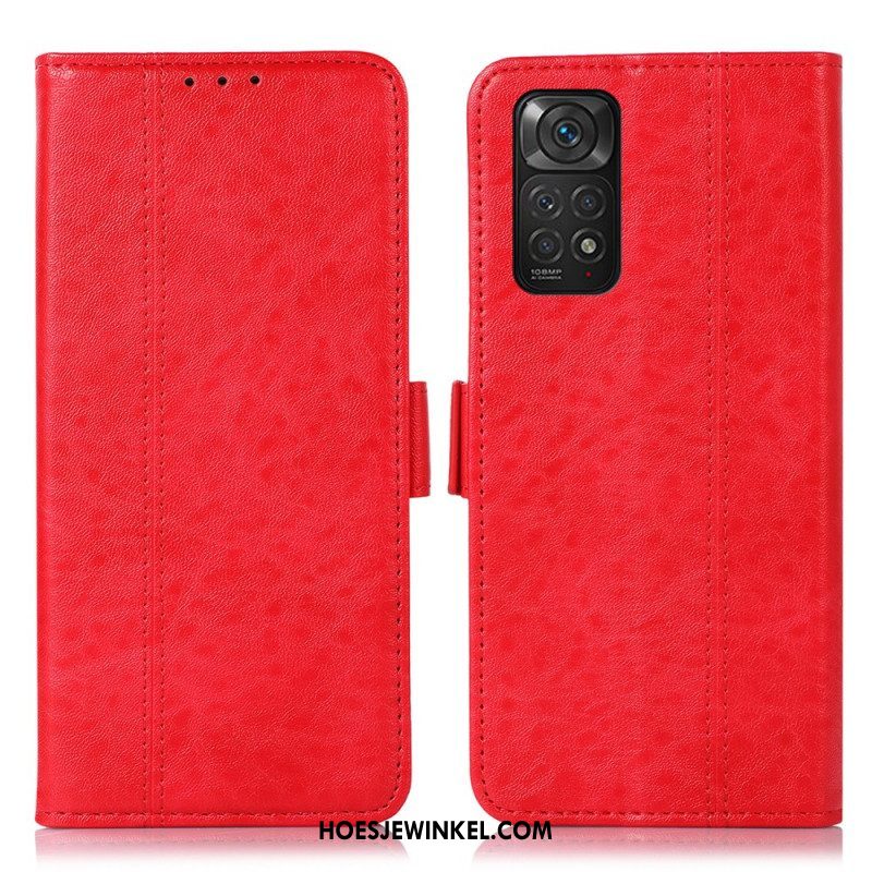 Folio-hoesje voor Xiaomi Redmi Note 11 / 11S Subtiele Stiksels